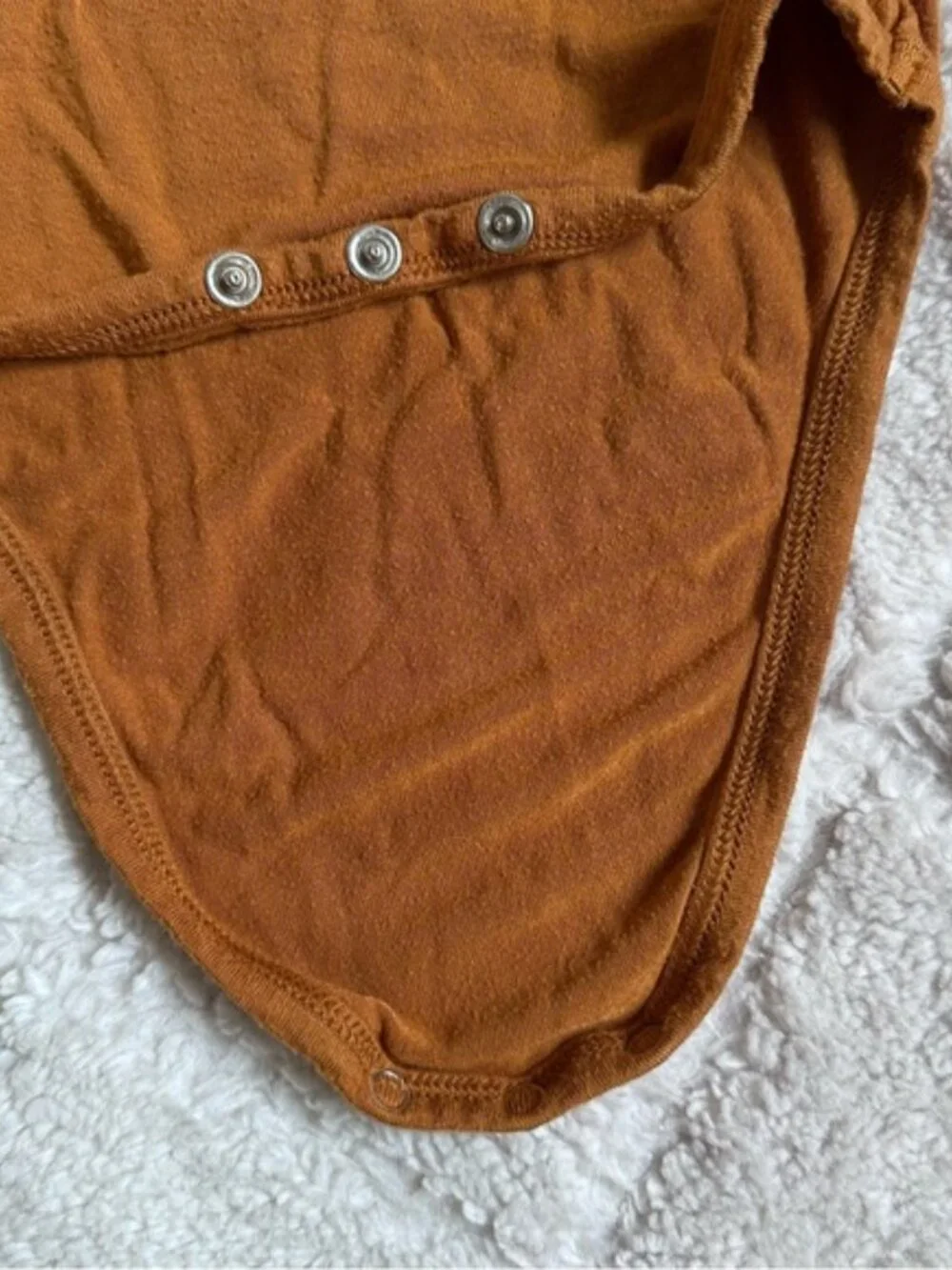 Kate Quinn | Rust Long Sleeve Lap Neck Onesie Bodysuit | Size 12-18 Months